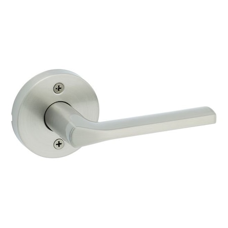 Kwikset Lisbon Lever with Round Rose Half Dummy Satin Nickel Finish 788LSLRDT-15